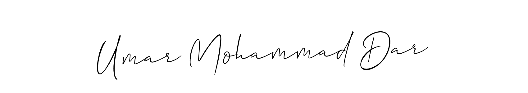 How to make Umar Mohammad Dar signature? Allison_Script is a professional autograph style. Create handwritten signature for Umar Mohammad Dar name. Umar Mohammad Dar signature style 2 images and pictures png