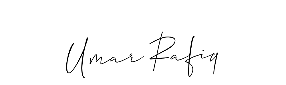 Design your own signature with our free online signature maker. With this signature software, you can create a handwritten (Allison_Script) signature for name Umar Rafiq. Umar Rafiq signature style 2 images and pictures png