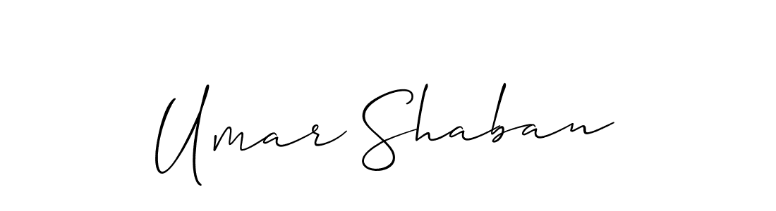 Create a beautiful signature design for name Umar Shaban. With this signature (Allison_Script) fonts, you can make a handwritten signature for free. Umar Shaban signature style 2 images and pictures png