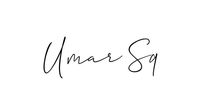 Also we have Umar Sq name is the best signature style. Create professional handwritten signature collection using Allison_Script autograph style. Umar Sq signature style 2 images and pictures png