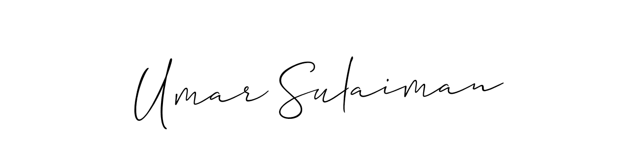 It looks lik you need a new signature style for name Umar Sulaiman. Design unique handwritten (Allison_Script) signature with our free signature maker in just a few clicks. Umar Sulaiman signature style 2 images and pictures png