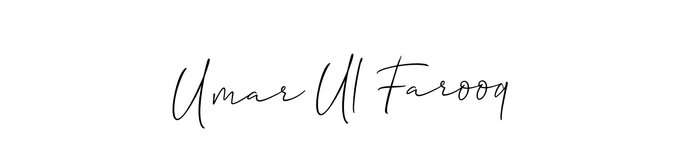 Similarly Allison_Script is the best handwritten signature design. Signature creator online .You can use it as an online autograph creator for name Umar Ul Farooq. Umar Ul Farooq signature style 2 images and pictures png