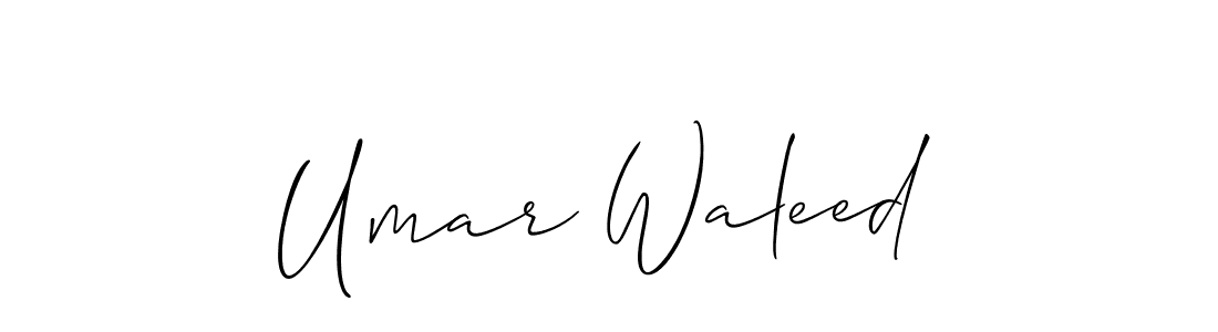 How to make Umar Waleed name signature. Use Allison_Script style for creating short signs online. This is the latest handwritten sign. Umar Waleed signature style 2 images and pictures png