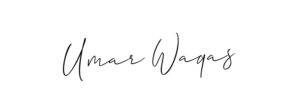 Create a beautiful signature design for name Umar Waqas. With this signature (Allison_Script) fonts, you can make a handwritten signature for free. Umar Waqas signature style 2 images and pictures png