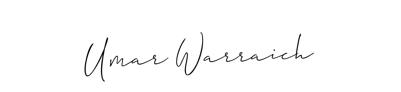 You should practise on your own different ways (Allison_Script) to write your name (Umar Warraich) in signature. don't let someone else do it for you. Umar Warraich signature style 2 images and pictures png