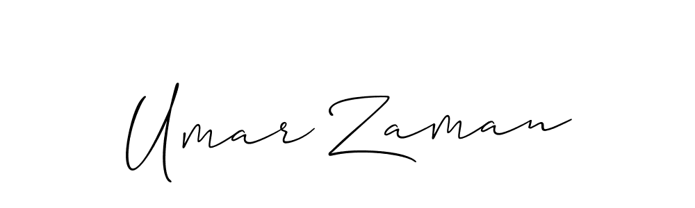 Create a beautiful signature design for name Umar Zaman. With this signature (Allison_Script) fonts, you can make a handwritten signature for free. Umar Zaman signature style 2 images and pictures png