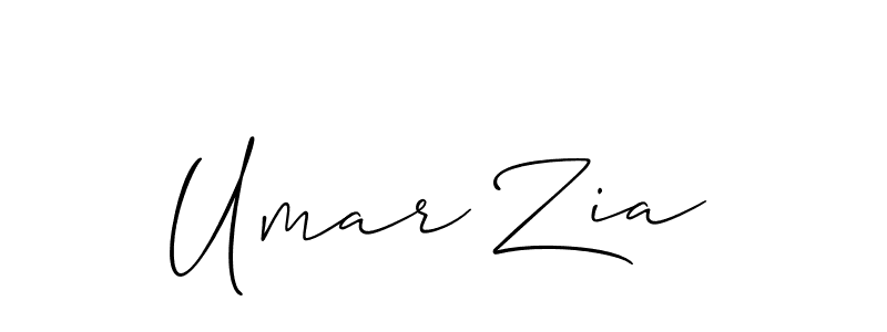 Umar Zia stylish signature style. Best Handwritten Sign (Allison_Script) for my name. Handwritten Signature Collection Ideas for my name Umar Zia. Umar Zia signature style 2 images and pictures png