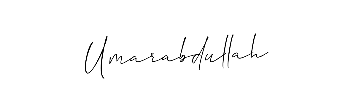 Design your own signature with our free online signature maker. With this signature software, you can create a handwritten (Allison_Script) signature for name Umarabdullah. Umarabdullah signature style 2 images and pictures png