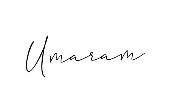 Umaram stylish signature style. Best Handwritten Sign (Allison_Script) for my name. Handwritten Signature Collection Ideas for my name Umaram. Umaram signature style 2 images and pictures png