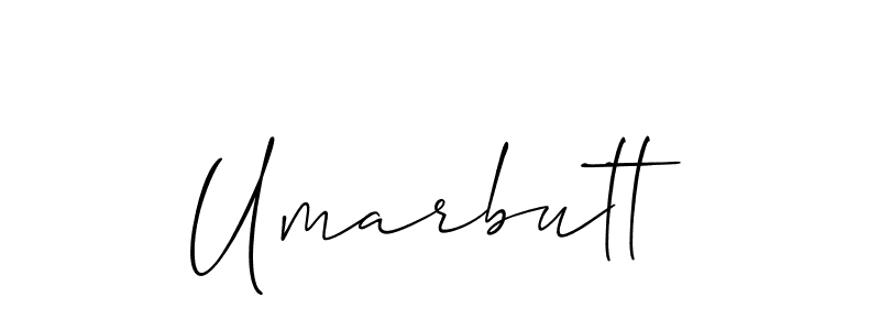 How to Draw Umarbutt signature style? Allison_Script is a latest design signature styles for name Umarbutt. Umarbutt signature style 2 images and pictures png