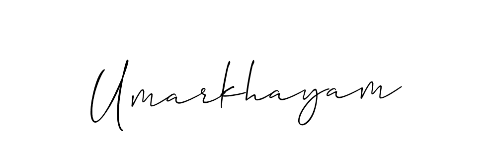 How to make Umarkhayam name signature. Use Allison_Script style for creating short signs online. This is the latest handwritten sign. Umarkhayam signature style 2 images and pictures png