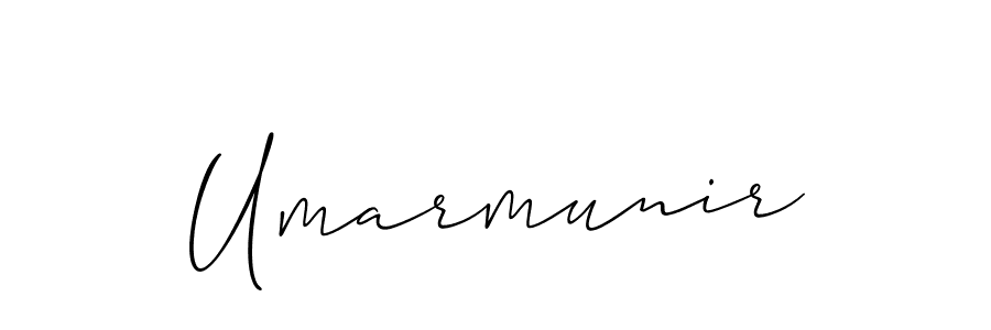 You should practise on your own different ways (Allison_Script) to write your name (Umarmunir) in signature. don't let someone else do it for you. Umarmunir signature style 2 images and pictures png