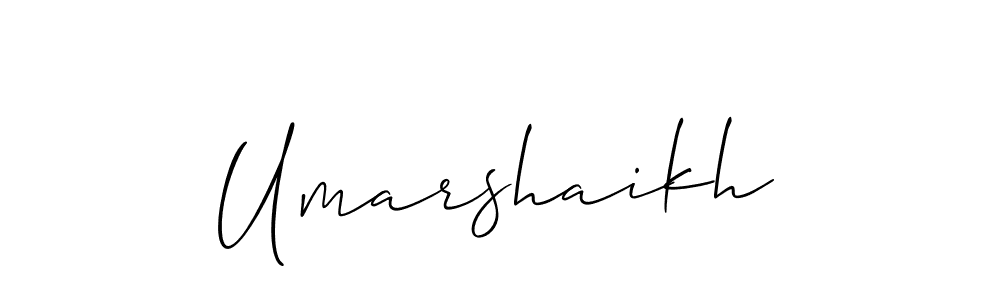 Umarshaikh stylish signature style. Best Handwritten Sign (Allison_Script) for my name. Handwritten Signature Collection Ideas for my name Umarshaikh. Umarshaikh signature style 2 images and pictures png