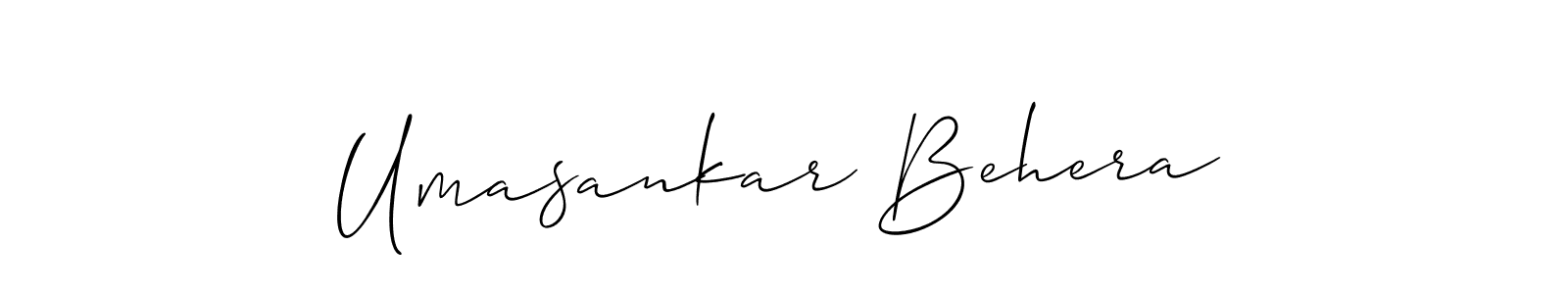 Also You can easily find your signature by using the search form. We will create Umasankar Behera name handwritten signature images for you free of cost using Allison_Script sign style. Umasankar Behera signature style 2 images and pictures png