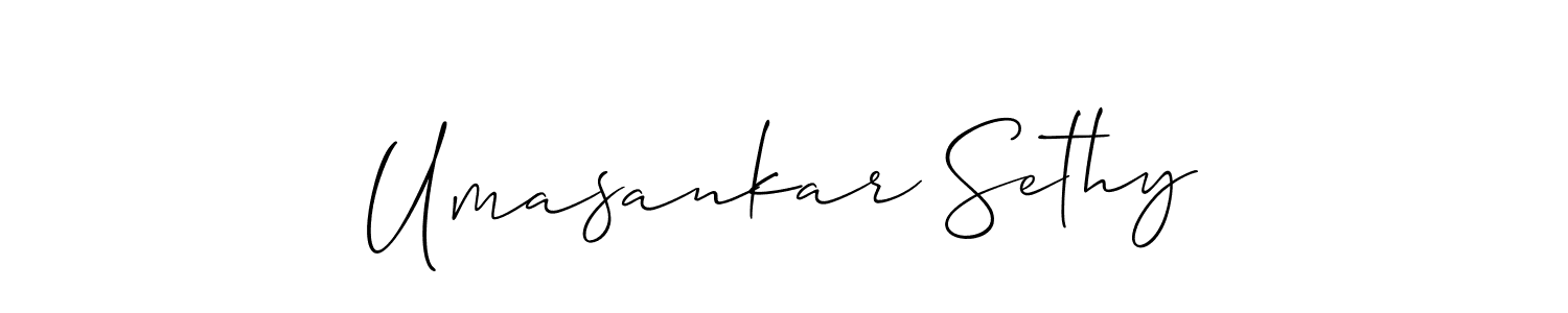 Design your own signature with our free online signature maker. With this signature software, you can create a handwritten (Allison_Script) signature for name Umasankar Sethy. Umasankar Sethy signature style 2 images and pictures png