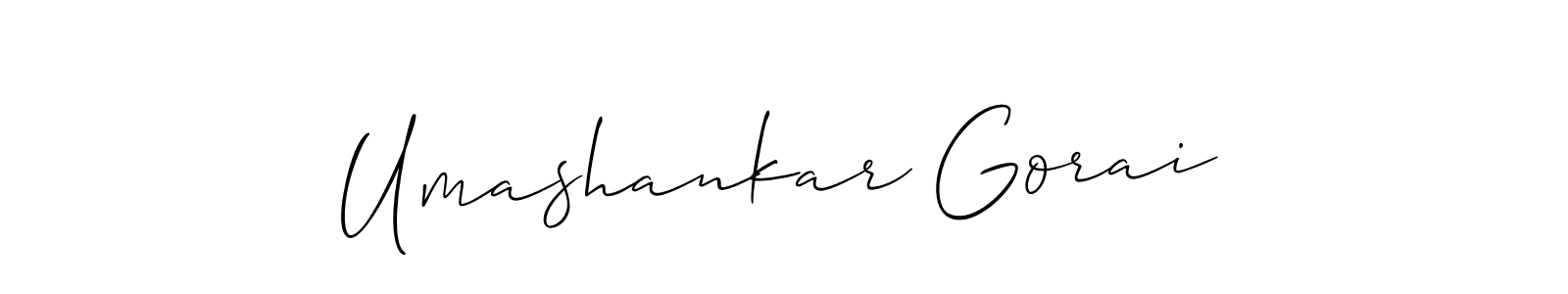 Design your own signature with our free online signature maker. With this signature software, you can create a handwritten (Allison_Script) signature for name Umashankar Gorai. Umashankar Gorai signature style 2 images and pictures png