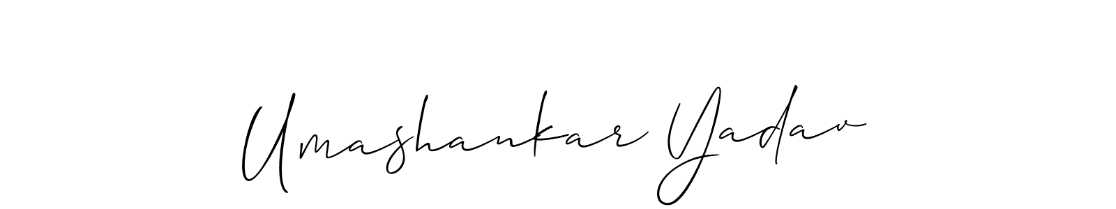 Also You can easily find your signature by using the search form. We will create Umashankar Yadav name handwritten signature images for you free of cost using Allison_Script sign style. Umashankar Yadav signature style 2 images and pictures png