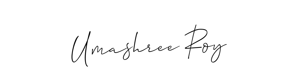 How to make Umashree Roy name signature. Use Allison_Script style for creating short signs online. This is the latest handwritten sign. Umashree Roy signature style 2 images and pictures png