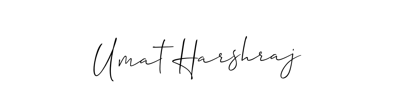 How to make Umat Harshraj signature? Allison_Script is a professional autograph style. Create handwritten signature for Umat Harshraj name. Umat Harshraj signature style 2 images and pictures png