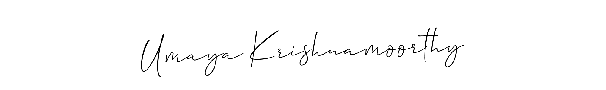 Make a beautiful signature design for name Umaya Krishnamoorthy. Use this online signature maker to create a handwritten signature for free. Umaya Krishnamoorthy signature style 2 images and pictures png