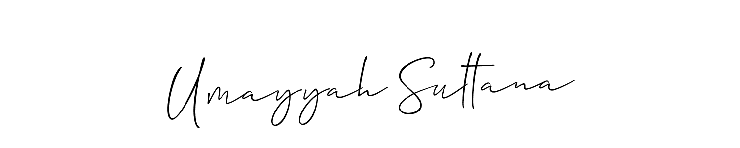 Umayyah Sultana stylish signature style. Best Handwritten Sign (Allison_Script) for my name. Handwritten Signature Collection Ideas for my name Umayyah Sultana. Umayyah Sultana signature style 2 images and pictures png