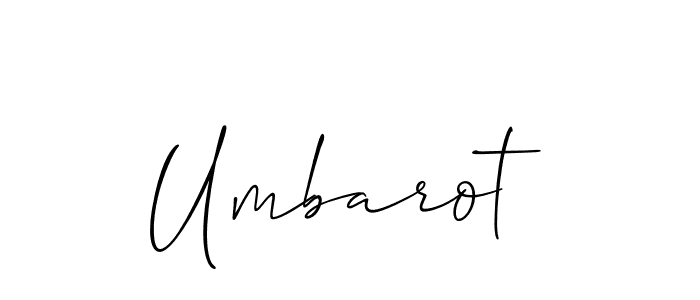 How to Draw Umbarot signature style? Allison_Script is a latest design signature styles for name Umbarot. Umbarot signature style 2 images and pictures png