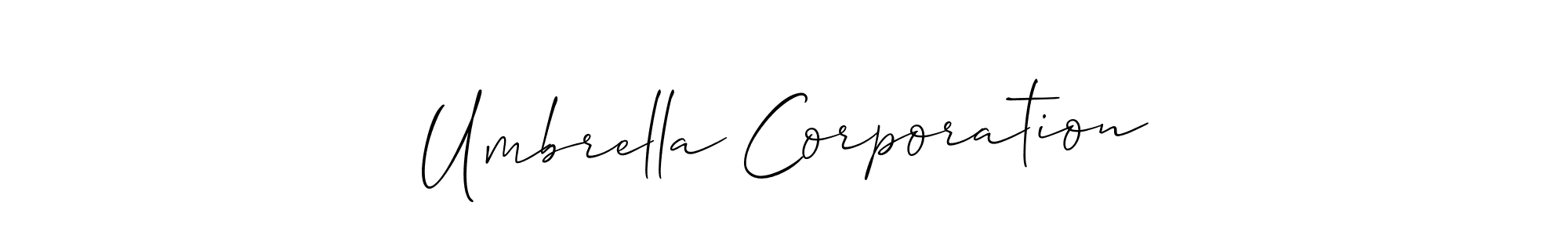 Make a short Umbrella Corporation signature style. Manage your documents anywhere anytime using Allison_Script. Create and add eSignatures, submit forms, share and send files easily. Umbrella Corporation signature style 2 images and pictures png