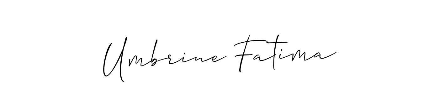 Make a beautiful signature design for name Umbrine Fatima. Use this online signature maker to create a handwritten signature for free. Umbrine Fatima signature style 2 images and pictures png