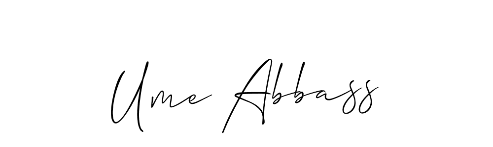 Best and Professional Signature Style for Ume Abbass. Allison_Script Best Signature Style Collection. Ume Abbass signature style 2 images and pictures png