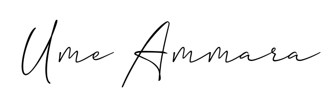 Allison_Script is a professional signature style that is perfect for those who want to add a touch of class to their signature. Get Ume Ammara name fancy signature for free. Ume Ammara signature style 2 images and pictures png
