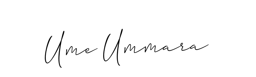 The best way (Allison_Script) to make a short signature is to pick only two or three words in your name. The name Ume Ummara include a total of six letters. For converting this name. Ume Ummara signature style 2 images and pictures png