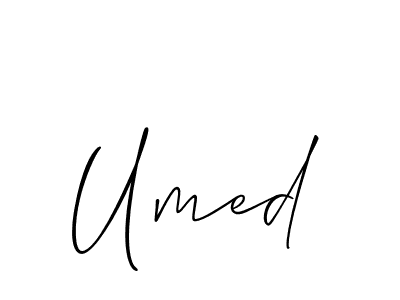 Umed stylish signature style. Best Handwritten Sign (Allison_Script) for my name. Handwritten Signature Collection Ideas for my name Umed. Umed signature style 2 images and pictures png