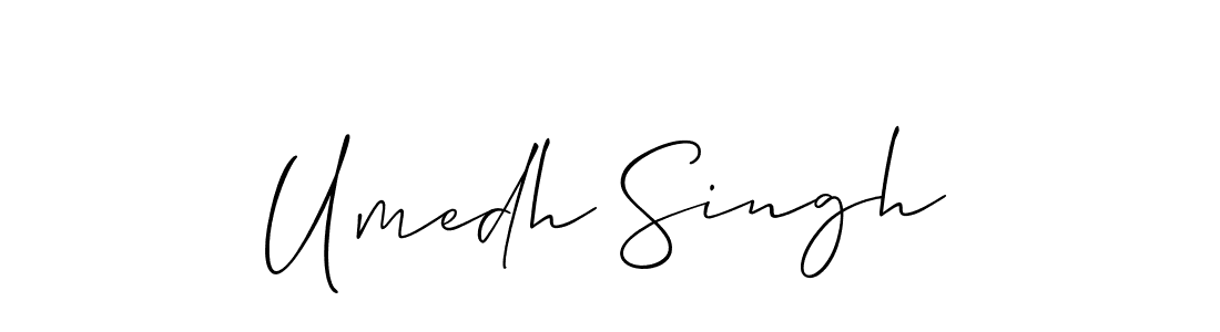 Umedh Singh stylish signature style. Best Handwritten Sign (Allison_Script) for my name. Handwritten Signature Collection Ideas for my name Umedh Singh. Umedh Singh signature style 2 images and pictures png