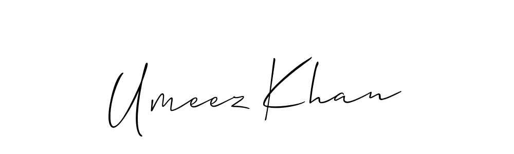 if you are searching for the best signature style for your name Umeez Khan. so please give up your signature search. here we have designed multiple signature styles  using Allison_Script. Umeez Khan signature style 2 images and pictures png