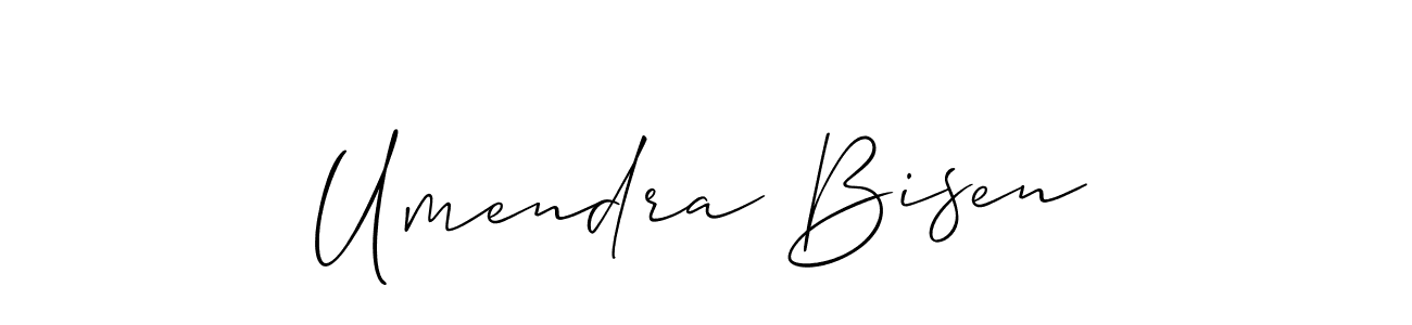 Create a beautiful signature design for name Umendra Bisen. With this signature (Allison_Script) fonts, you can make a handwritten signature for free. Umendra Bisen signature style 2 images and pictures png