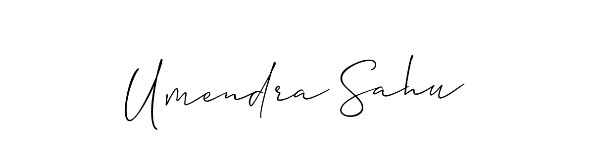 Create a beautiful signature design for name Umendra Sahu. With this signature (Allison_Script) fonts, you can make a handwritten signature for free. Umendra Sahu signature style 2 images and pictures png