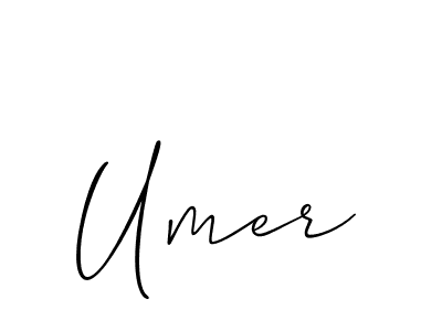 Create a beautiful signature design for name Umer. With this signature (Allison_Script) fonts, you can make a handwritten signature for free. Umer signature style 2 images and pictures png
