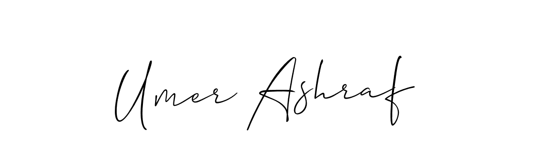 Create a beautiful signature design for name Umer Ashraf. With this signature (Allison_Script) fonts, you can make a handwritten signature for free. Umer Ashraf signature style 2 images and pictures png