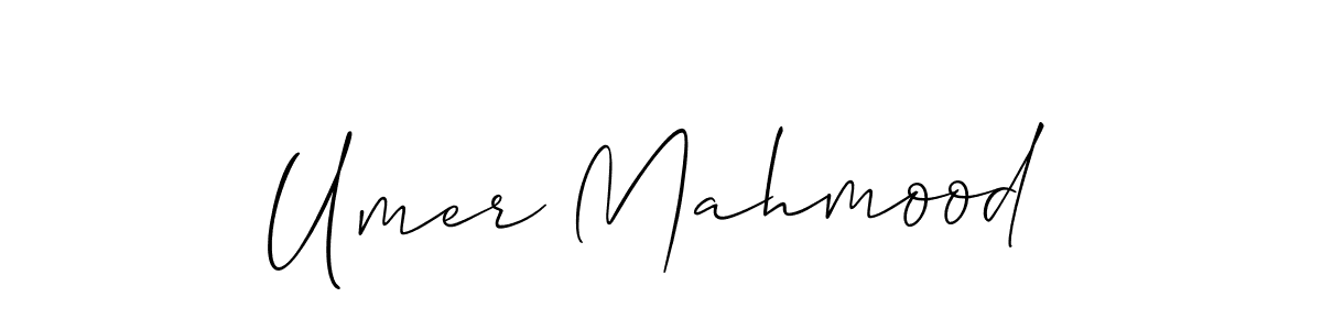 Use a signature maker to create a handwritten signature online. With this signature software, you can design (Allison_Script) your own signature for name Umer Mahmood. Umer Mahmood signature style 2 images and pictures png