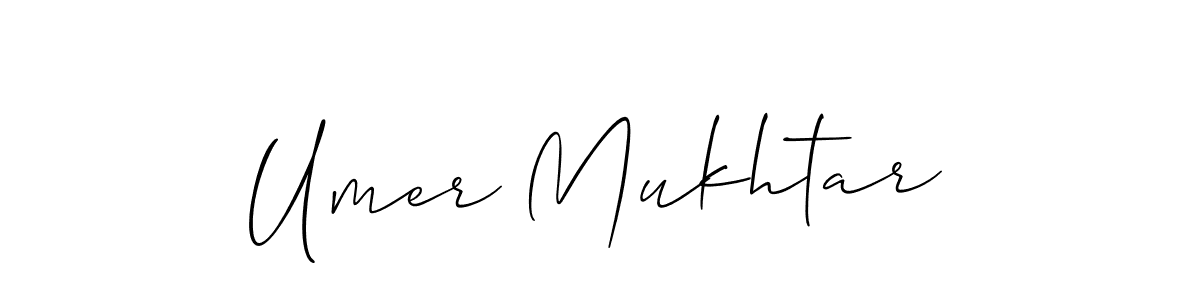 Use a signature maker to create a handwritten signature online. With this signature software, you can design (Allison_Script) your own signature for name Umer Mukhtar. Umer Mukhtar signature style 2 images and pictures png