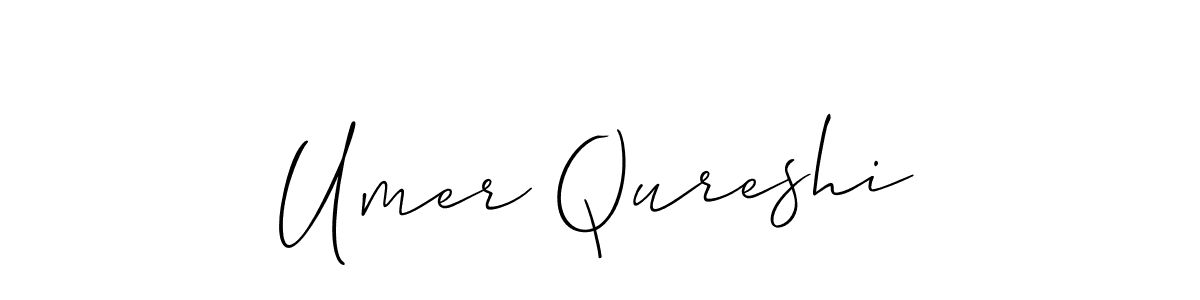 Umer Qureshi stylish signature style. Best Handwritten Sign (Allison_Script) for my name. Handwritten Signature Collection Ideas for my name Umer Qureshi. Umer Qureshi signature style 2 images and pictures png