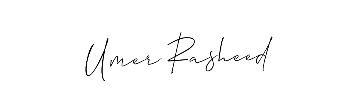 Umer Rasheed stylish signature style. Best Handwritten Sign (Allison_Script) for my name. Handwritten Signature Collection Ideas for my name Umer Rasheed. Umer Rasheed signature style 2 images and pictures png