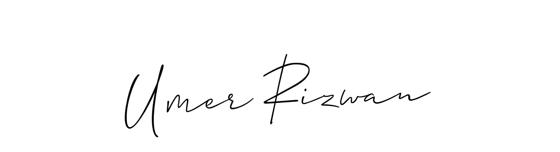 Make a beautiful signature design for name Umer Rizwan. With this signature (Allison_Script) style, you can create a handwritten signature for free. Umer Rizwan signature style 2 images and pictures png