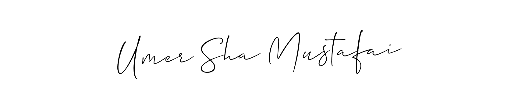 Make a short Umer Sha Mustafai signature style. Manage your documents anywhere anytime using Allison_Script. Create and add eSignatures, submit forms, share and send files easily. Umer Sha Mustafai signature style 2 images and pictures png