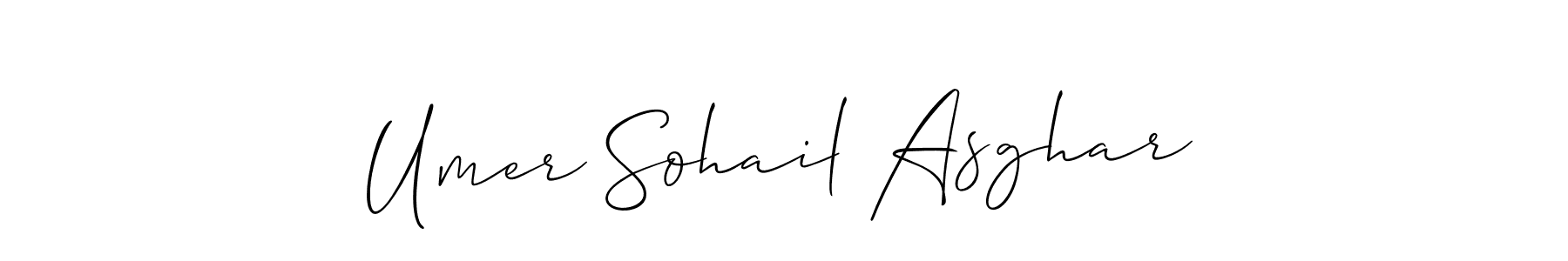 Design your own signature with our free online signature maker. With this signature software, you can create a handwritten (Allison_Script) signature for name Umer Sohail Asghar. Umer Sohail Asghar signature style 2 images and pictures png