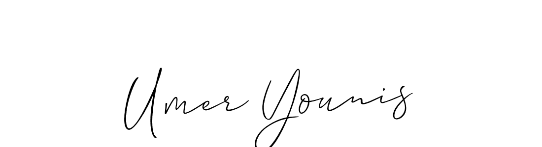 Create a beautiful signature design for name Umer Younis. With this signature (Allison_Script) fonts, you can make a handwritten signature for free. Umer Younis signature style 2 images and pictures png