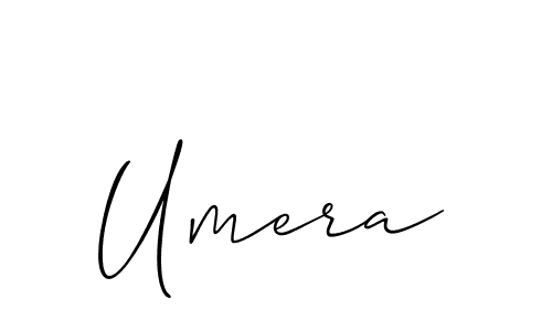 Create a beautiful signature design for name Umera. With this signature (Allison_Script) fonts, you can make a handwritten signature for free. Umera signature style 2 images and pictures png