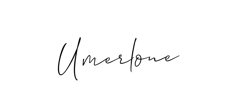 How to make Umerlone signature? Allison_Script is a professional autograph style. Create handwritten signature for Umerlone name. Umerlone signature style 2 images and pictures png