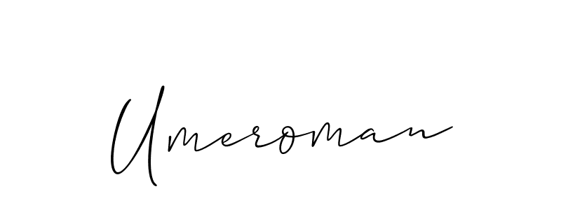Also we have Umeroman name is the best signature style. Create professional handwritten signature collection using Allison_Script autograph style. Umeroman signature style 2 images and pictures png