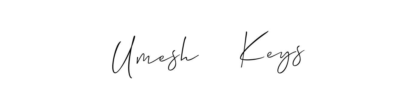 Allison_Script is a professional signature style that is perfect for those who want to add a touch of class to their signature. It is also a great choice for those who want to make their signature more unique. Get Umesh     Keys name to fancy signature for free. Umesh     Keys signature style 2 images and pictures png